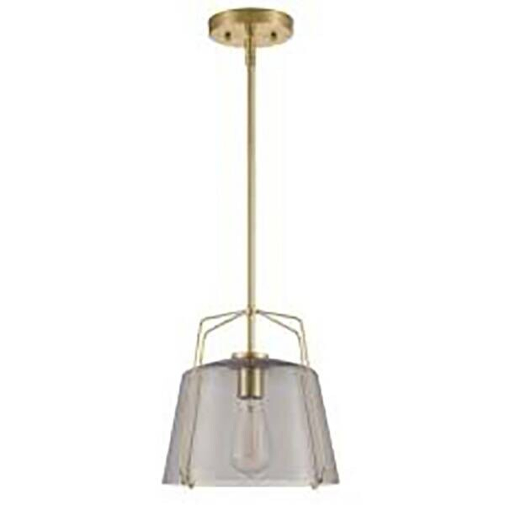 Westinghouse Pendelleuchte Hallein messing Glas Metall B/H/L: ca. 28x26x28 cm E27 1 Brennstellen
