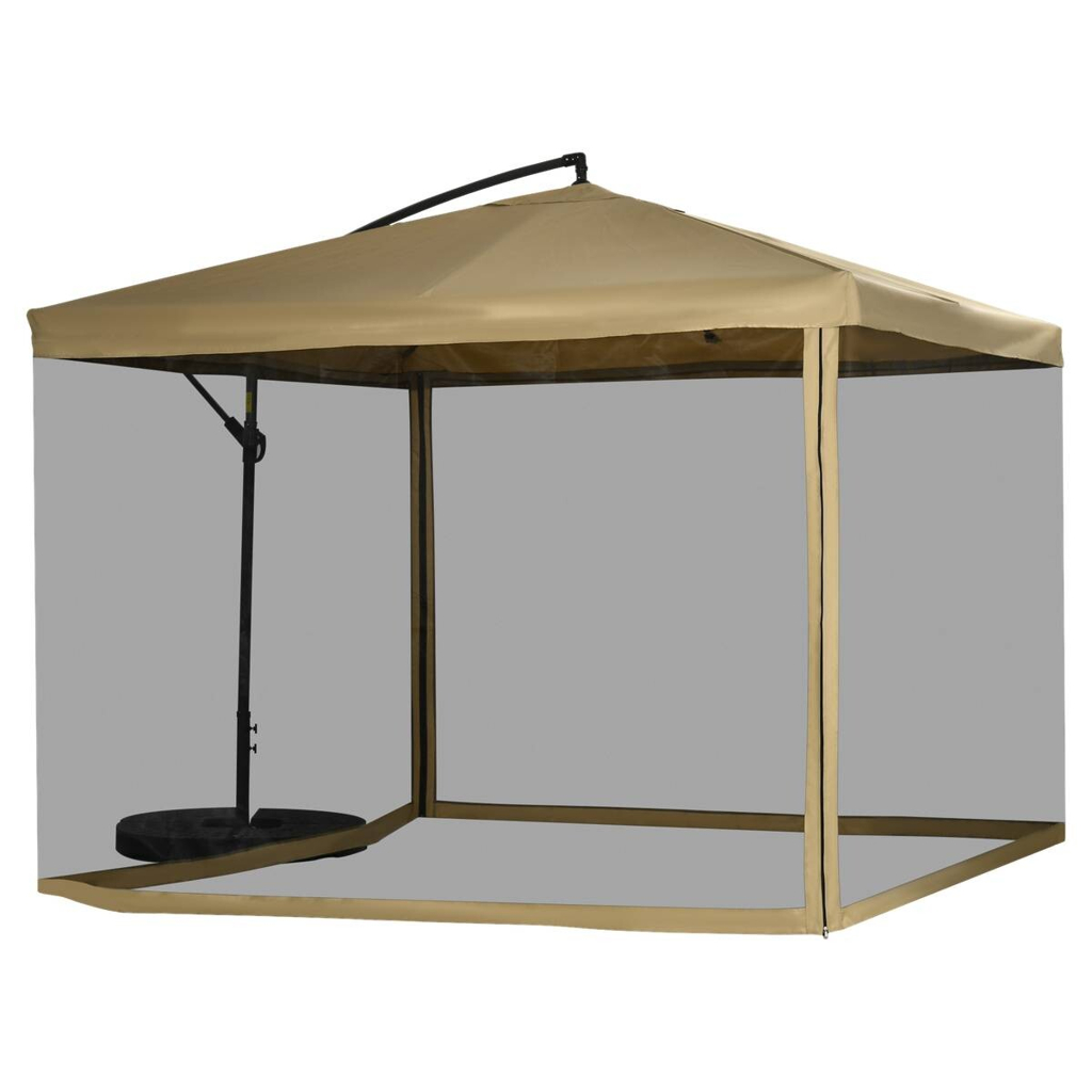 Outsunny Ampelschirm beige Polyester B/H/L: ca. 296x272x296 cm