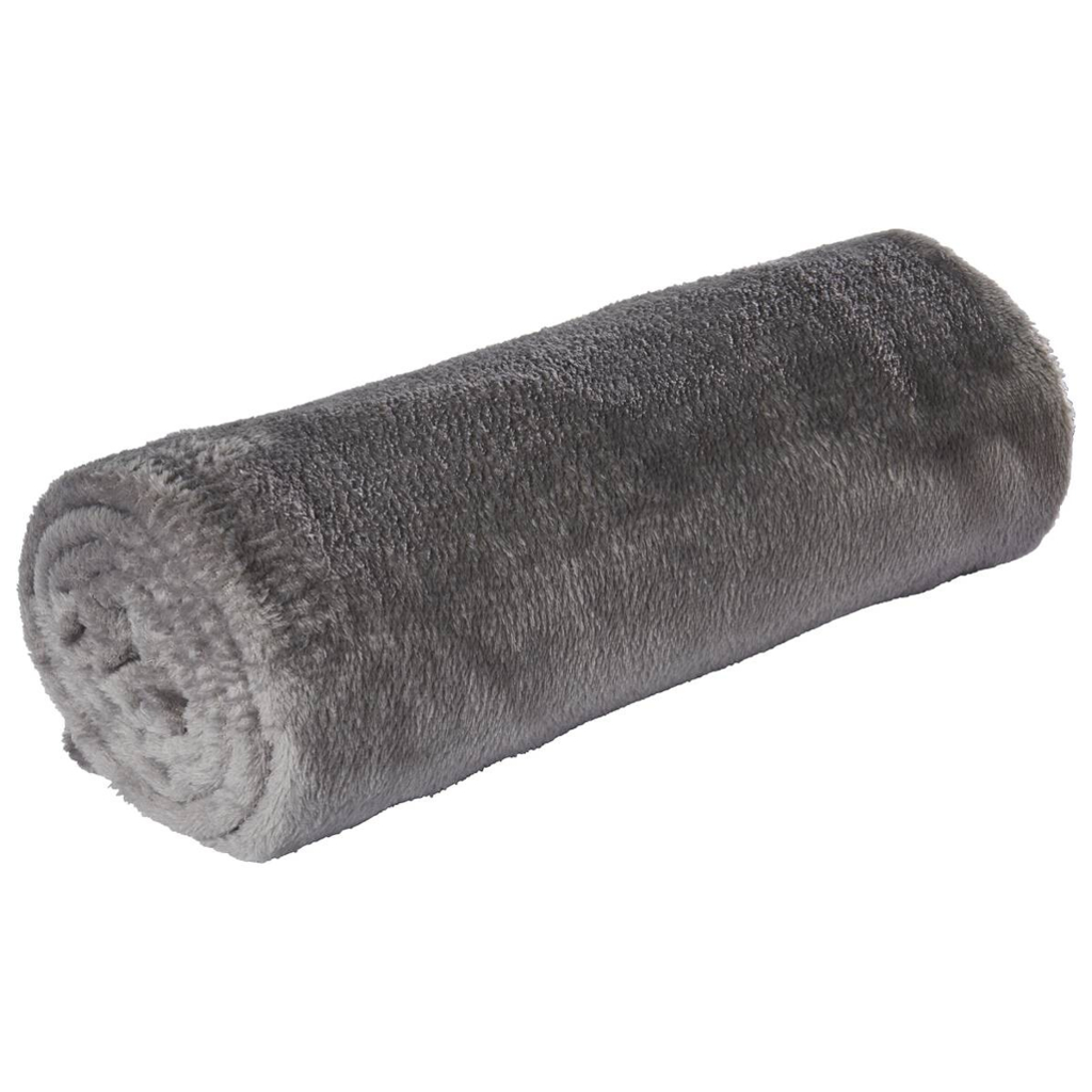 Flanelldecke grau Polyester B/L: ca. 130x160 cm