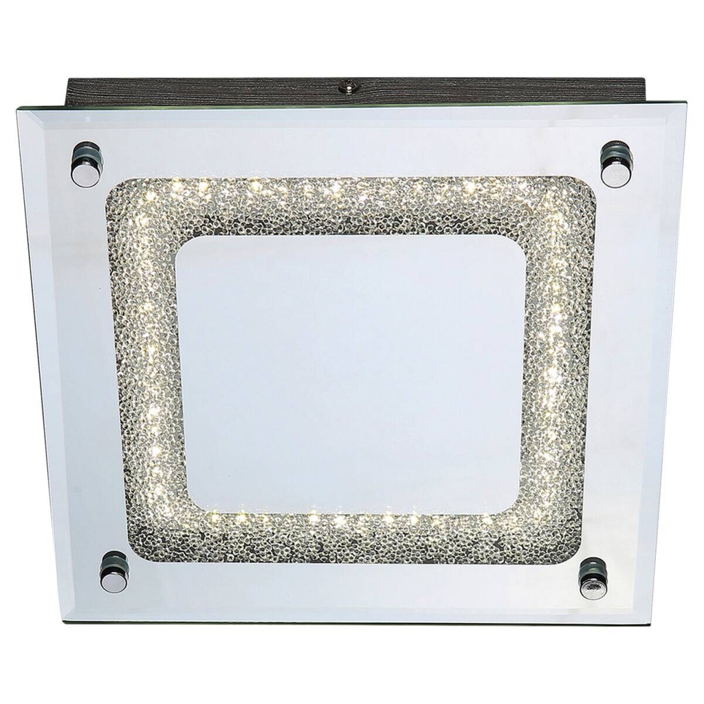 Näve Leuchten Deckenleuchte 1223742 Chrom Glas Metall B/H/T: ca. 24x6x24 cm null 1 Brennstellen