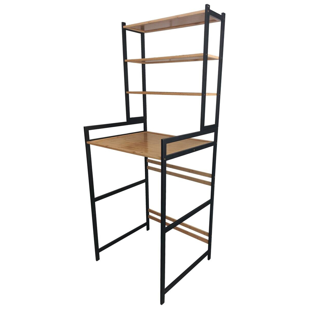 Waschmaschinenumbauschrank Tom natur Bambus B/H/T: ca. 66x165x55 cm