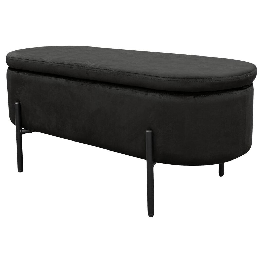 Bank NOVA schwarz Metall B/H/T: ca. 95x42x37,5 cm
