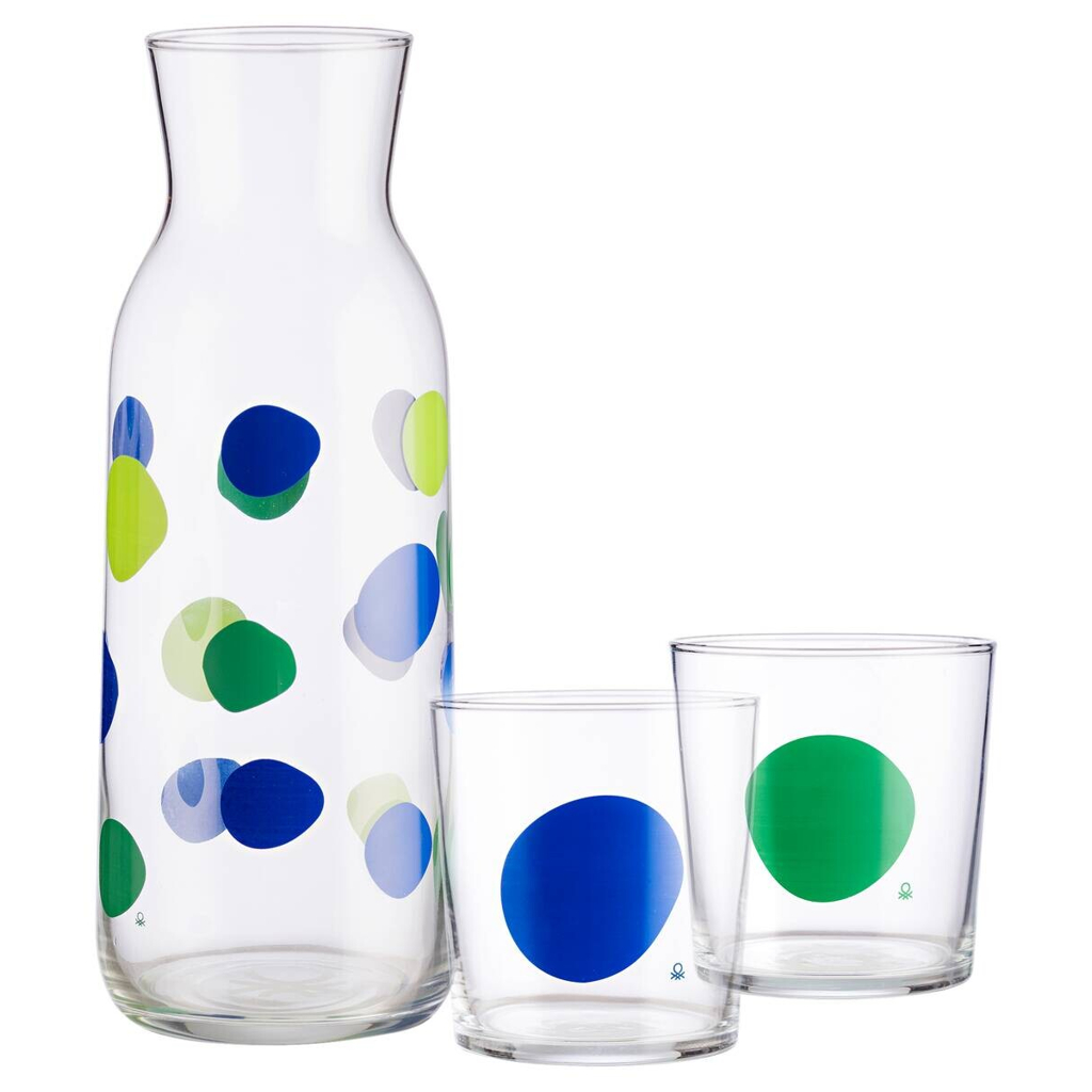 BENETTON Glasflaschenset Rainbow multicolor