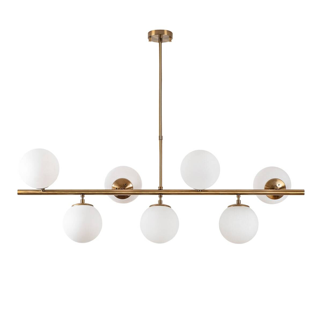 Opviq Deckenleuchte Fazli-10535 Glas B/H/T/L: ca. 113x85x40x113 cm E14 7 Brennstellen