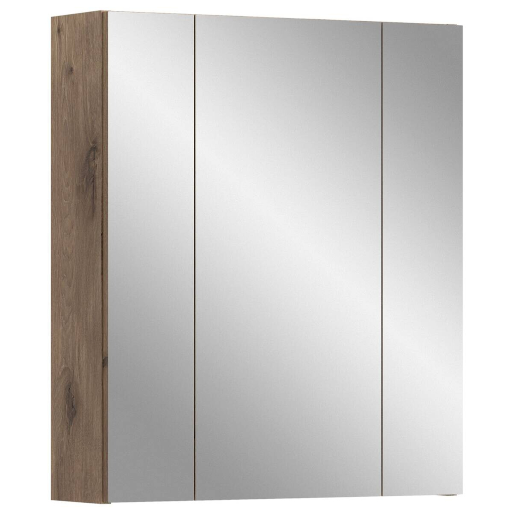 Spiegelschrank Ice Nox Oak Nachbildung schwarz matt B/H/T: ca. 60x70x18 cm