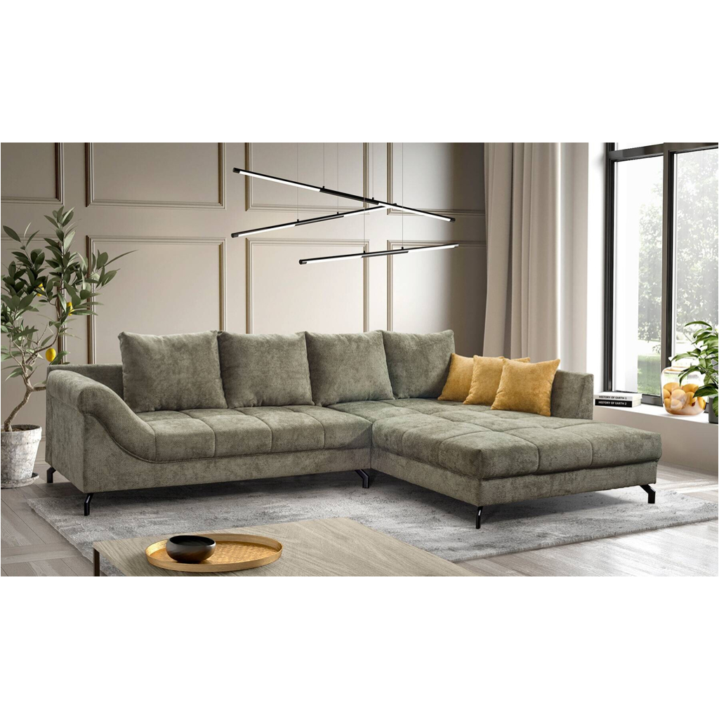 Ecksofa olive Microfaser B/H/T: ca. 306x92x203 cm
