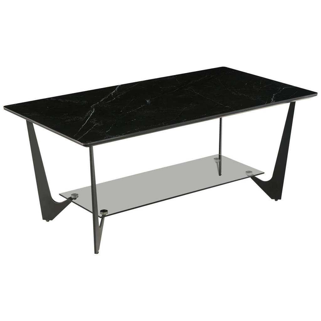 Couchtisch Dario schwarz Marmor matt Optik B/H/T: ca. 110x42x60 cm