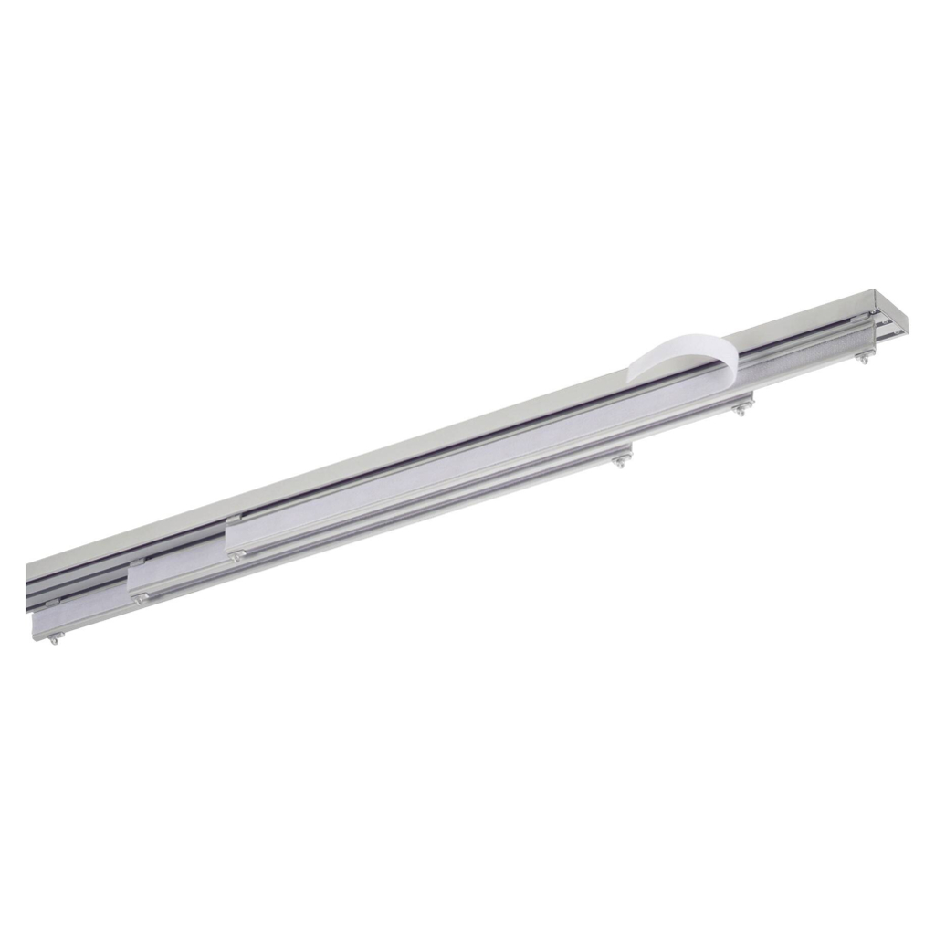 Flächenvorhangsschiene silber Aluminium 3.0 Läufe