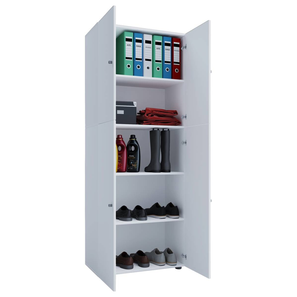 Kleiderschrank Lona weiß B/H/T: ca. 70x182x39 cm
