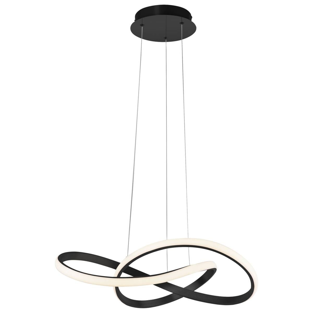 Just Light LED-Pendelleuchte MARIA 15402-18 schwarz Aluminium Gummi H/D: ca. 120x57 cm 1 Brennstellen