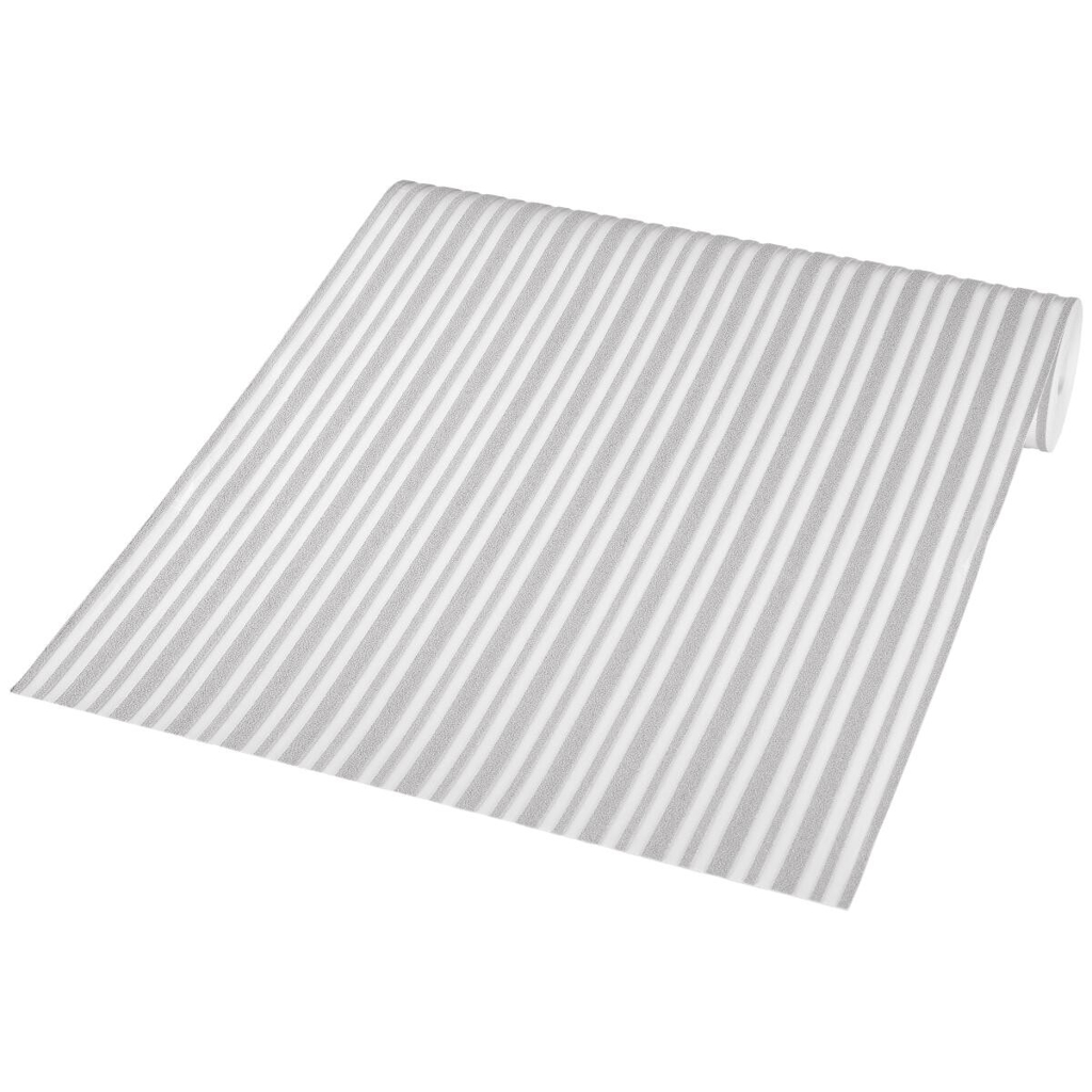 Vliestapete Streifen silber B/L: ca. 53x1005 cm