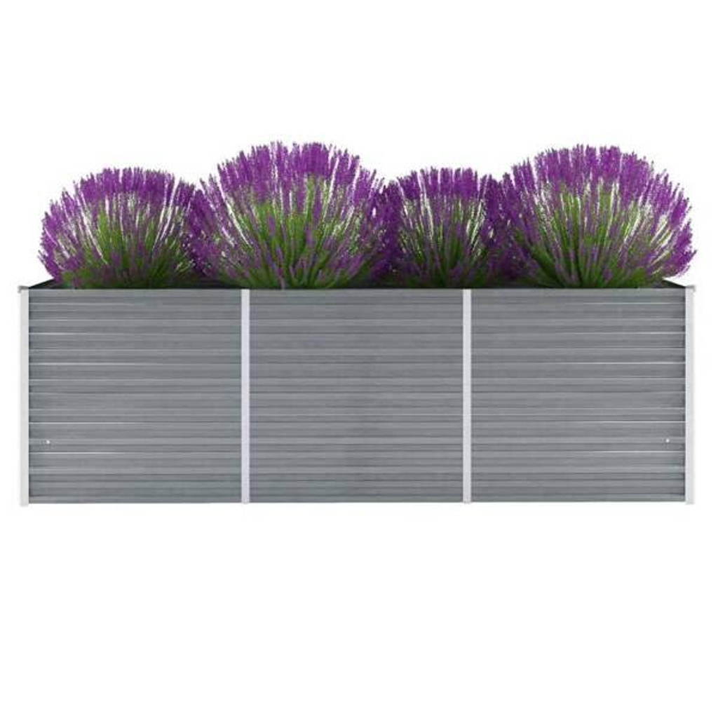 Hochbeet grau Stahl B/H/L: ca. 80x77x240 cm