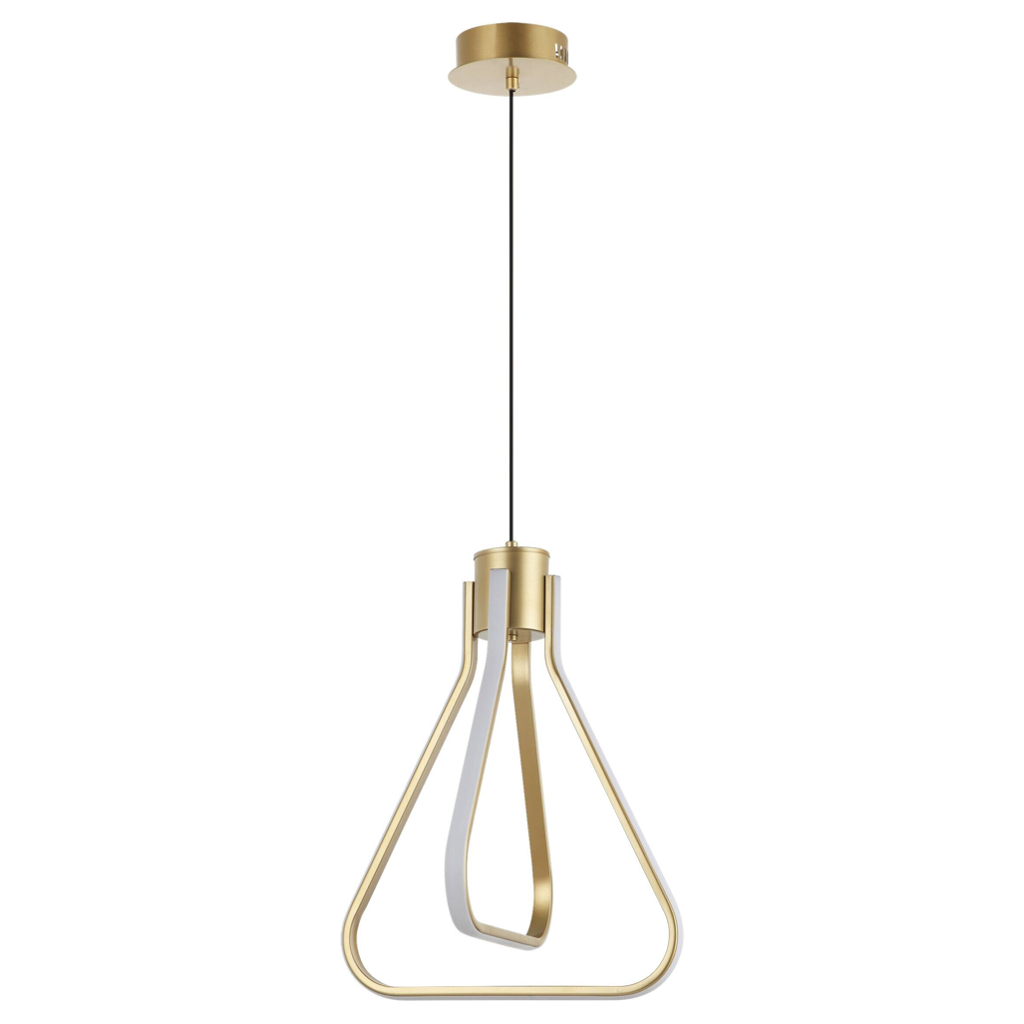 Lamkur Pendelleuchte gold Stahl B/H/L: ca. 12x36x36 cm