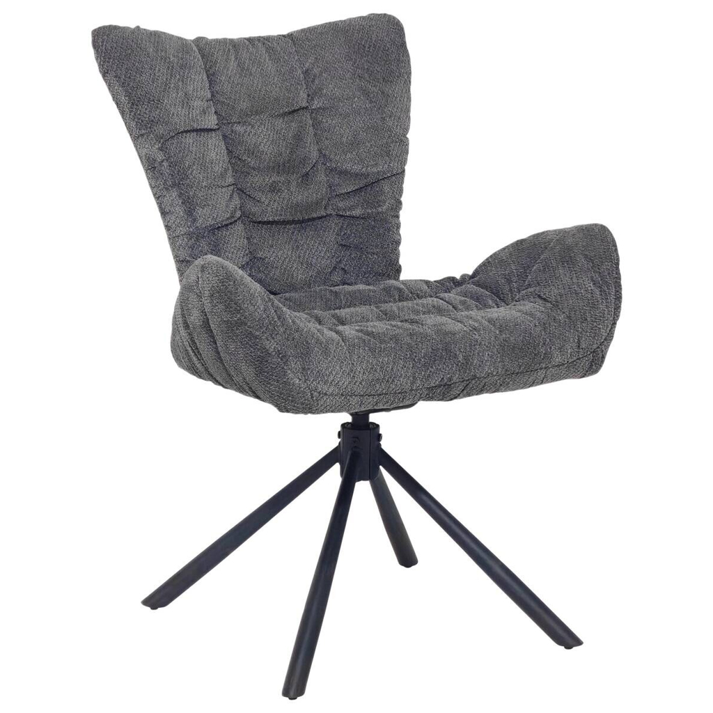 Drehstuhl Brest grau Webstoff B/H/T: ca. 67x91x65 cm