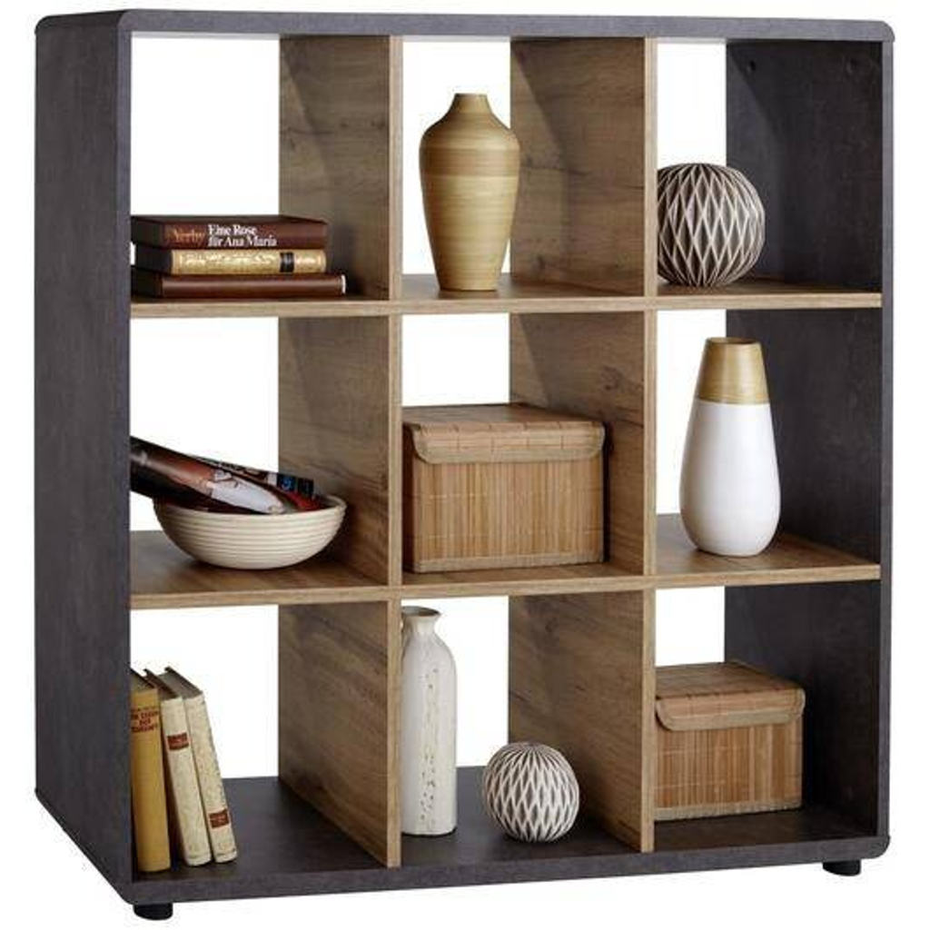 Regal Fontana New Beton dunkel Optik Eiche Wotan Nachbildung Eiche Wotan Nachbildung Eiche Wotan Nachbildung B/H/T: ca. 109x110x35 cm 509173600