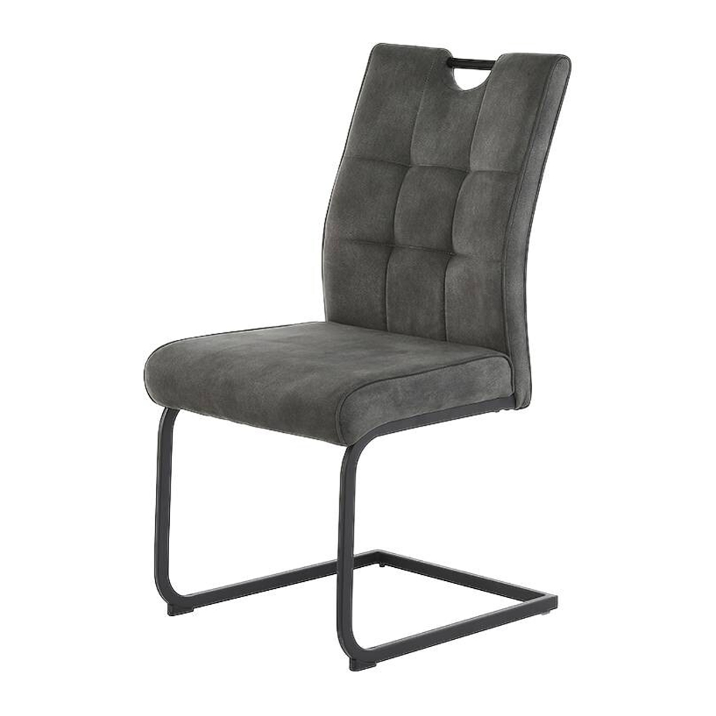 Schwingstuhl  dunkelgrau Microfaser B/H/T: ca. 50x97x62 cm