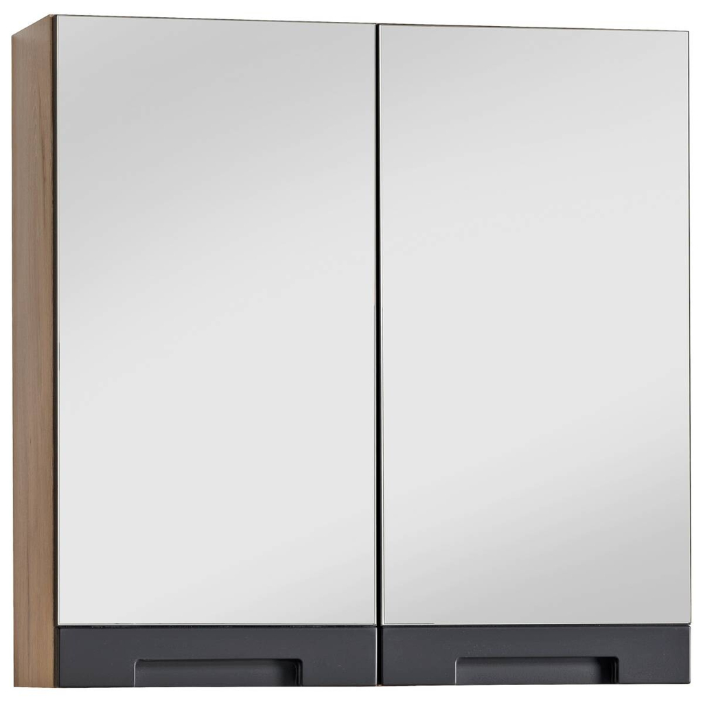Spiegelschrank Mailand Eiche Viking Nachbildung anthrazit B/H/T: ca. 70x71x22 cm