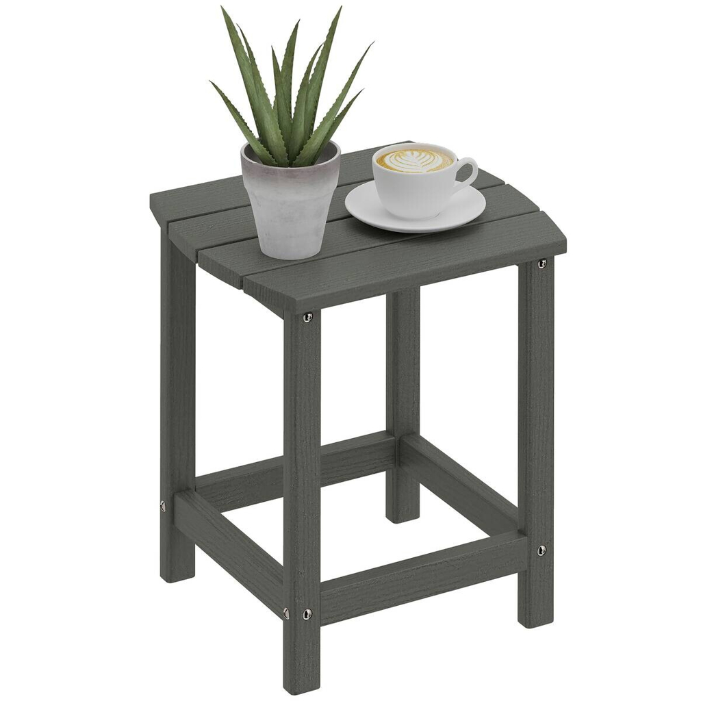 Outsunny Beistelltisch grau Kunststoff B/H/L: ca. 37x46x48 cm