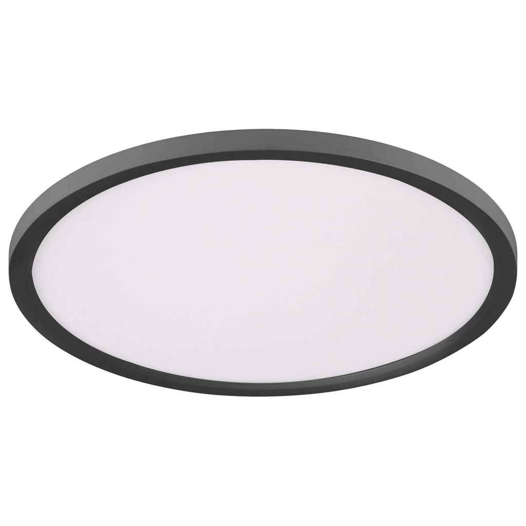 Just Light LED-Deckenpanel FLAT 15571-18 weiß schwarz Kunststoff Metall H/D: ca. 4,5x40 cm 1 Brennstellen