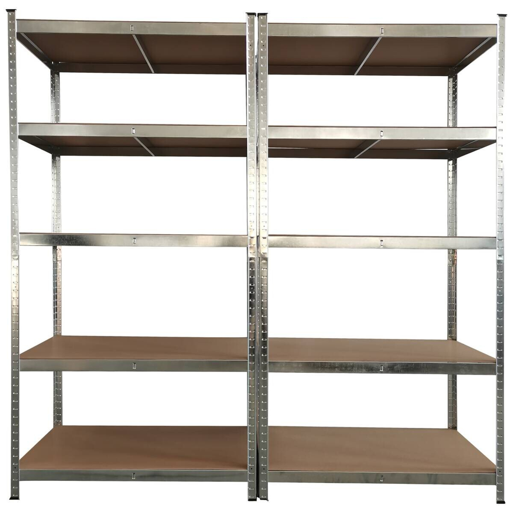 Schwerlaststeckregal 2er-Set verzinkt B/H/T: ca. 200x200x60 cm