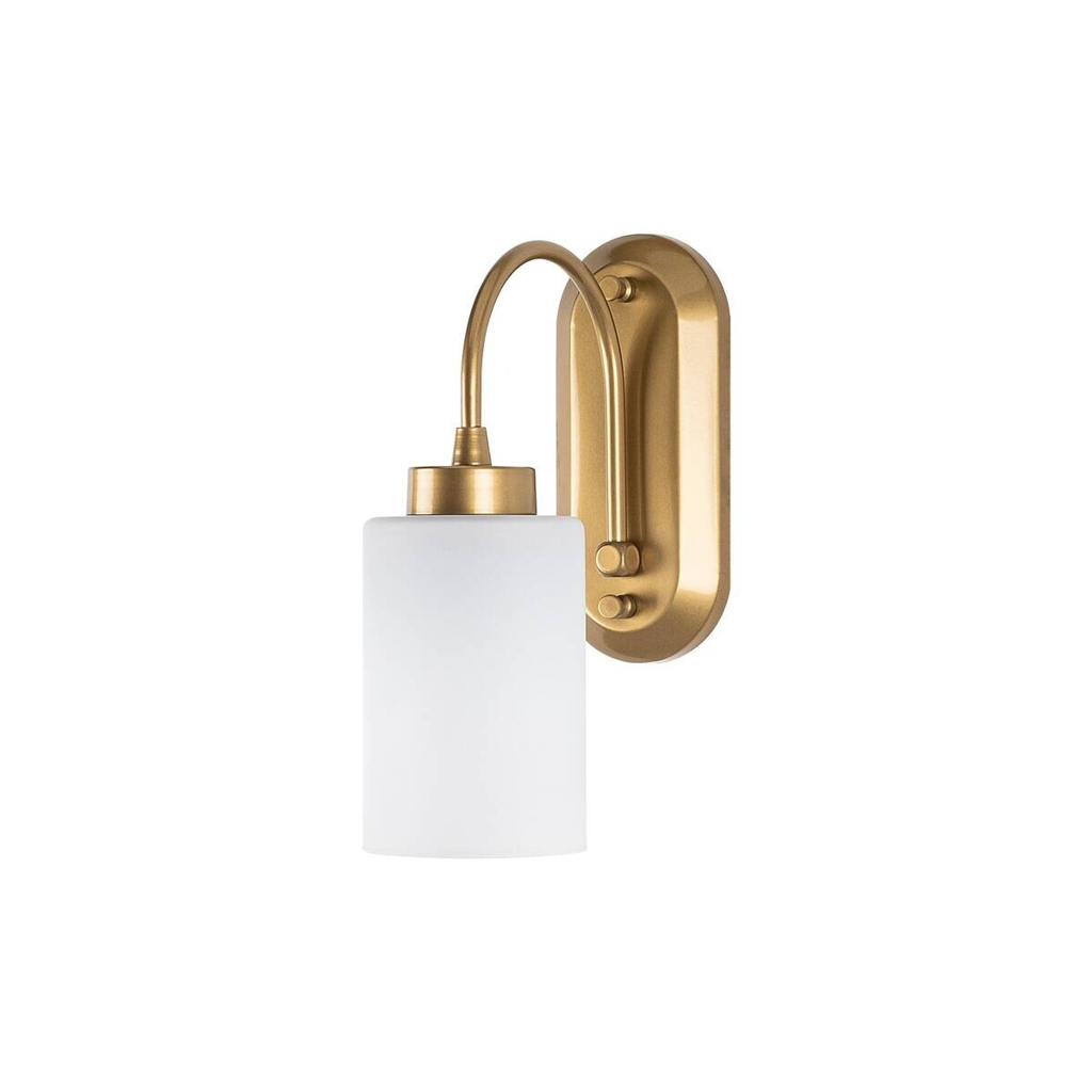 Opviq Wandleuchte gold Metall Glas B/H/L: ca. 21x28x10 cm E27 1 Brennstellen