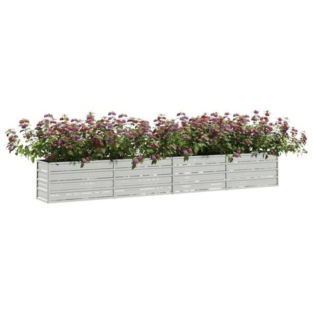 Garten-Hochbeet silber Stahl B/H/L: ca. 40x45x320 cm