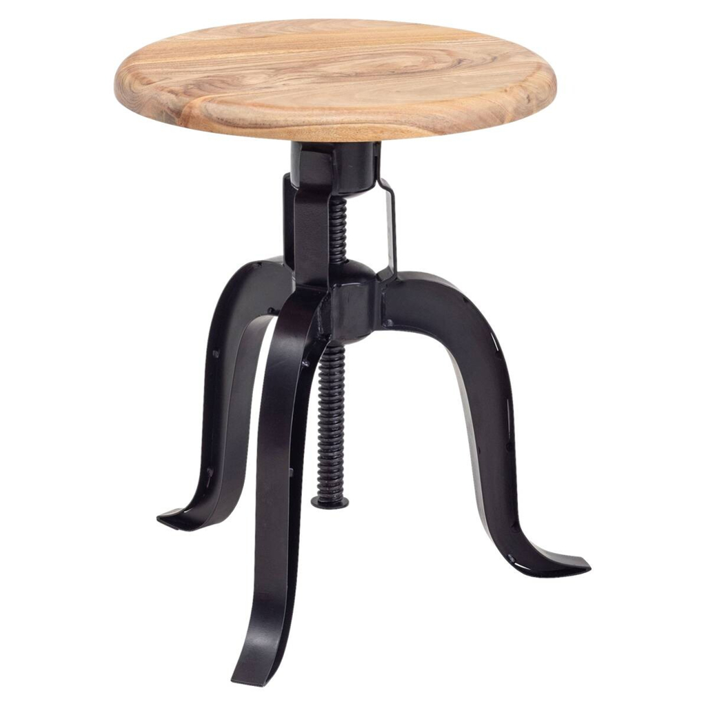 Hocker schwarz Holz B/H/T: ca. 39x48x39 cm