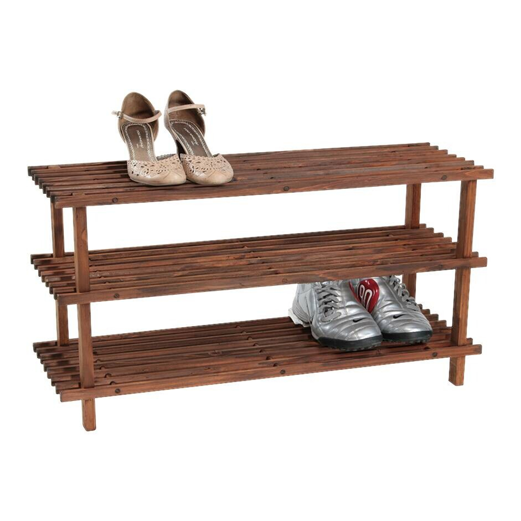 Kesper Schuhregal natur Holz B/H/L: ca. 26x40x77 cm