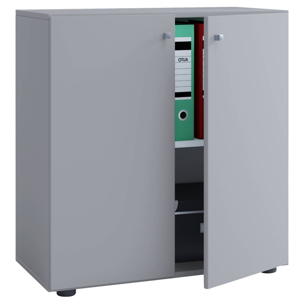 Büroschrank Lona L grau weiß B/H/T: ca. 70x74x39 cm