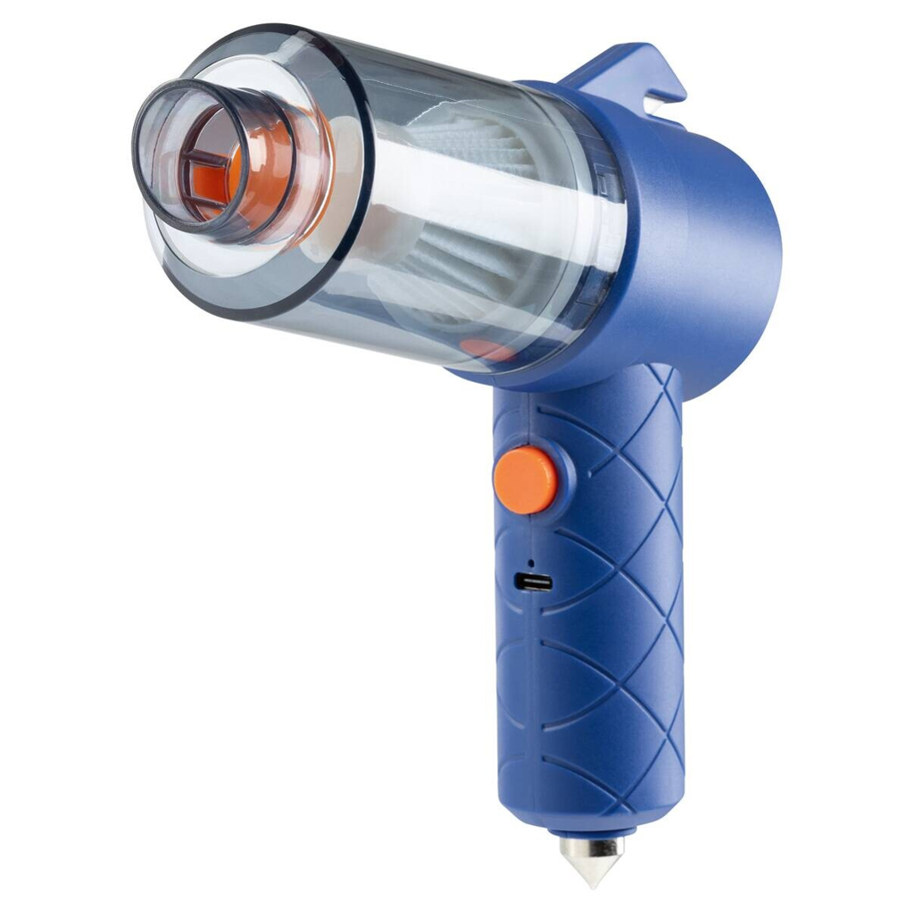 CLEANmaxx Akku-Handstaubsauger blau orange B/H/L: ca. 7x16,5x20 cm