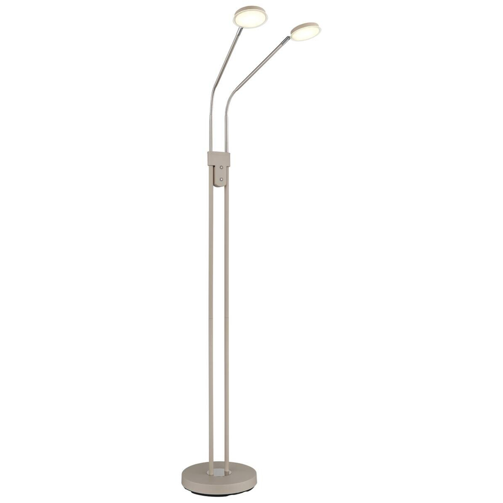GLOBO Stehlampe sand Metall B/H/T: ca. 25x173x55 cm 2 Brennstellen