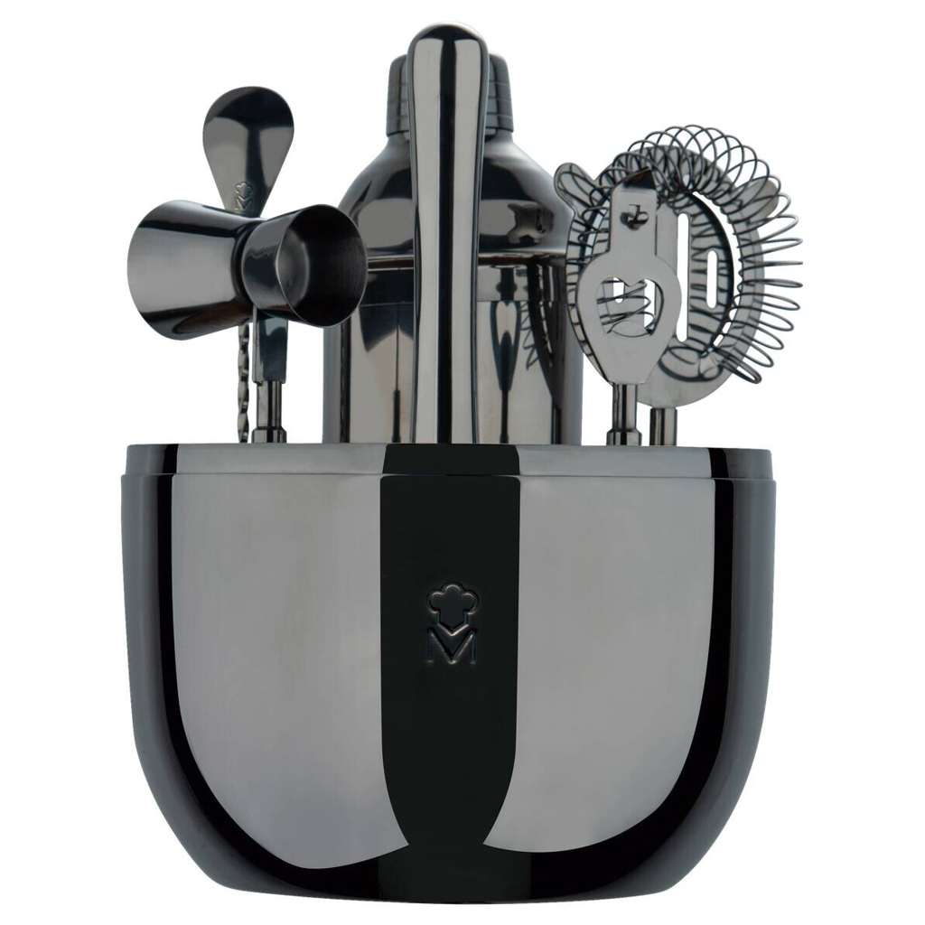 MASTERPRO Cocktail-Set THE DROP schwarz Edelstahl