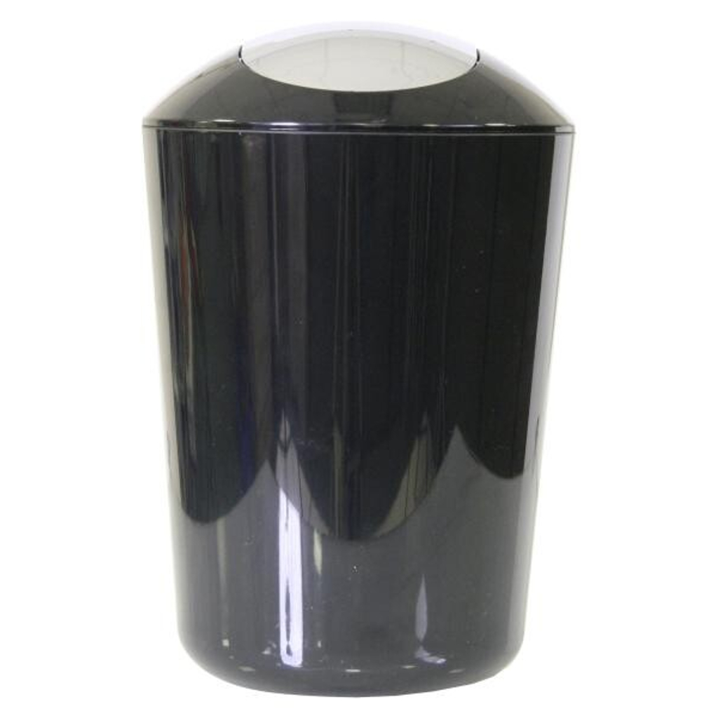 Schwingdeckeleimer schwarz Kunststoff H/D: ca. 30x20 cm ca. 5 l