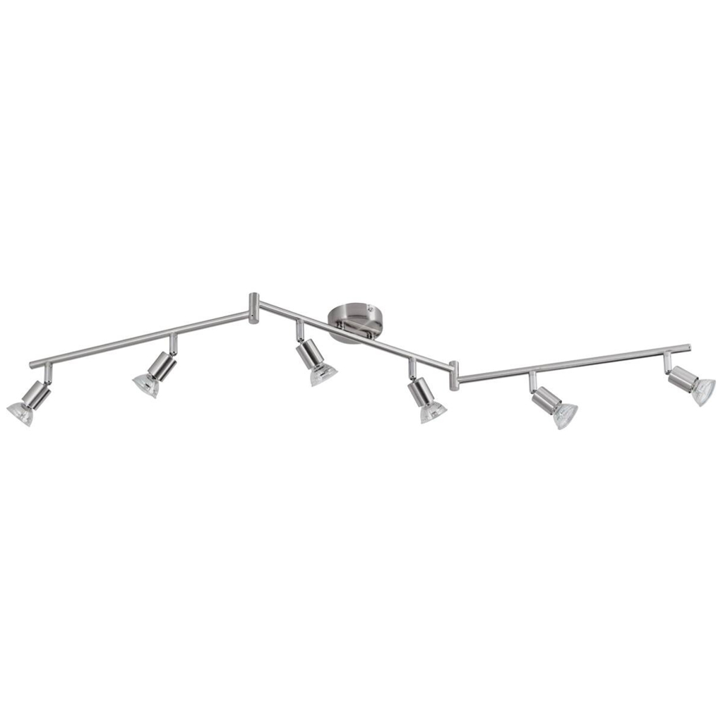 POCOline Spot 6-flg. Joris nickel matt Metall L: ca. 120 cm GU10 6 Brennstellen