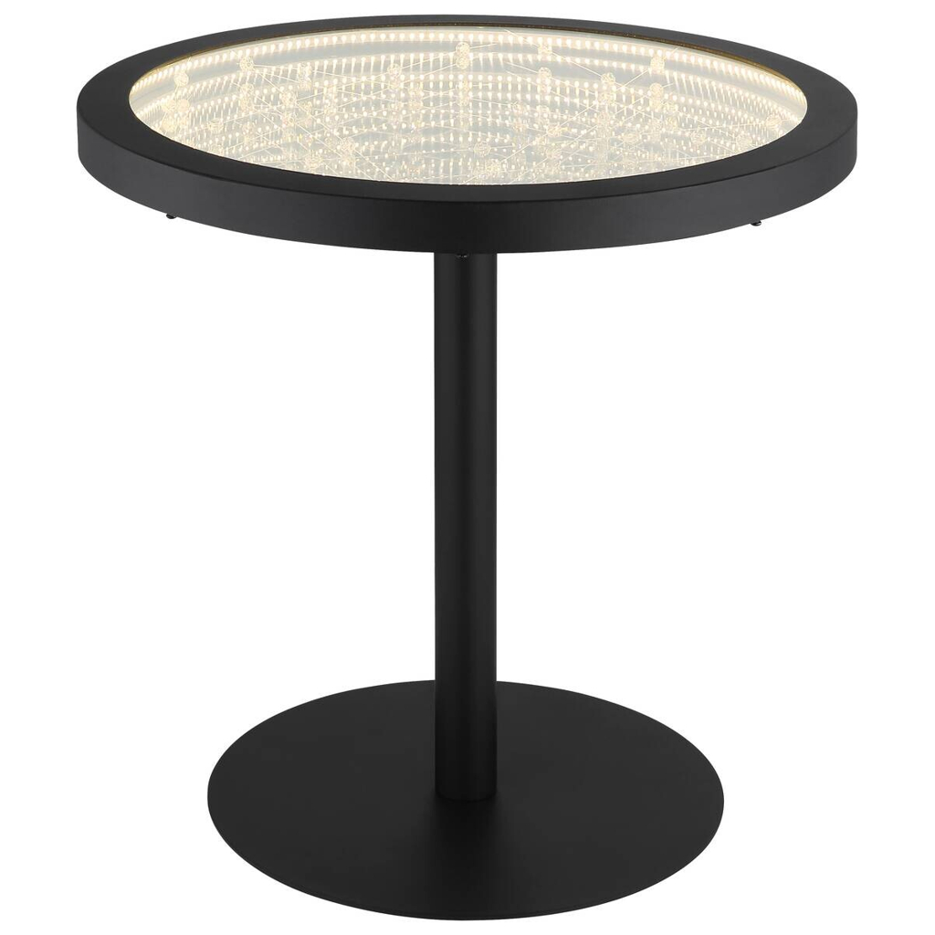 GLOBO Stehlampe schwarz Glas Metall H/D: ca. 47,5x50 cm 1 Brennstellen