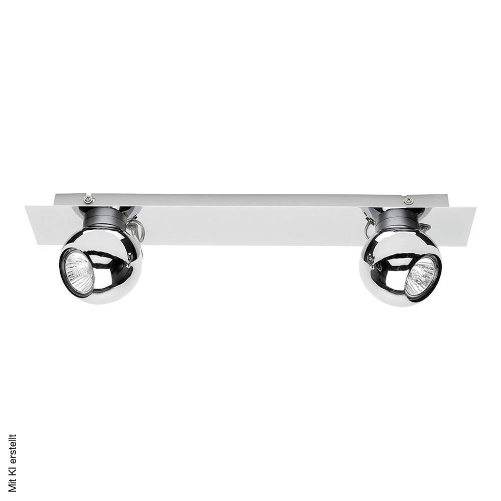 SPOT Light Spotbalken Sergio Chrom Metall B/H/T: ca. 45x11,5x8 cm GU10 2 Brennstellen