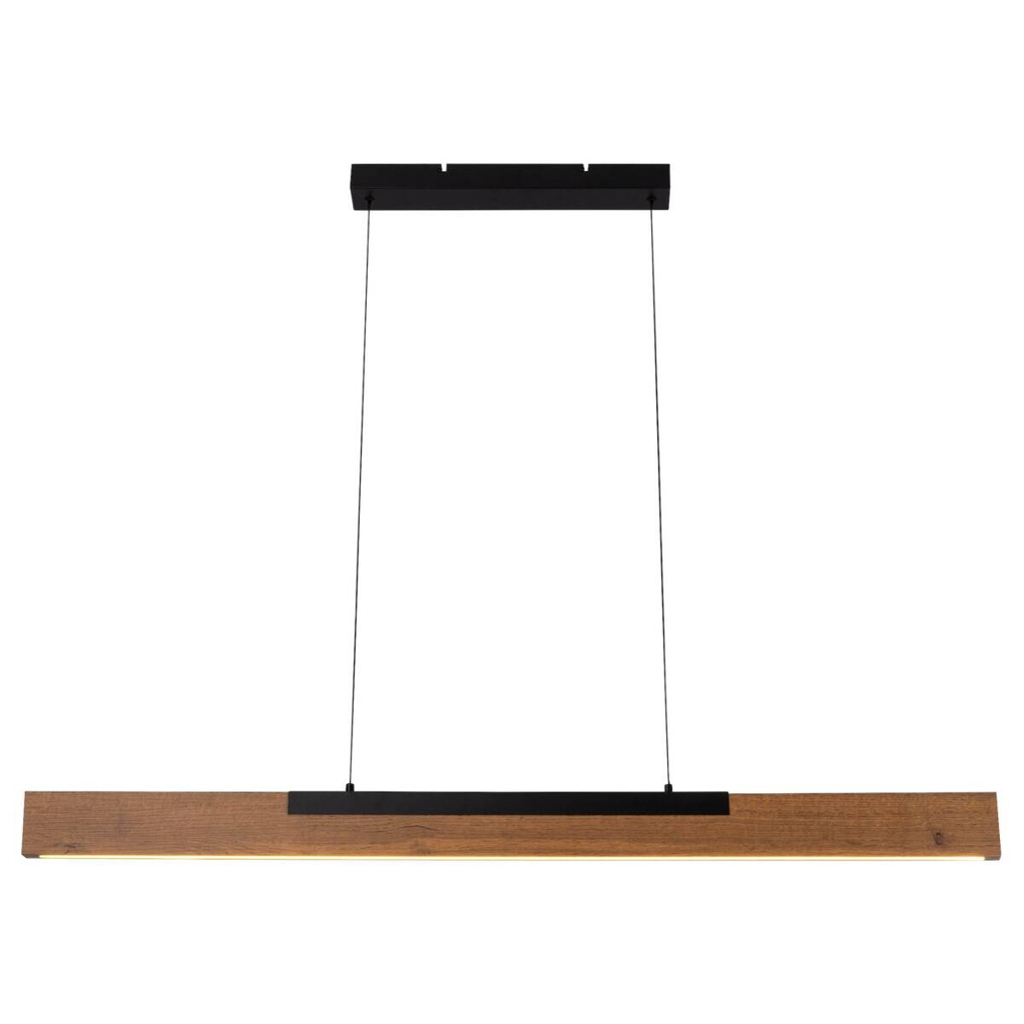 Näve Leuchten LED-Pendelleuchte braun Metall B/H/T: ca. 122,2x150x6 cm