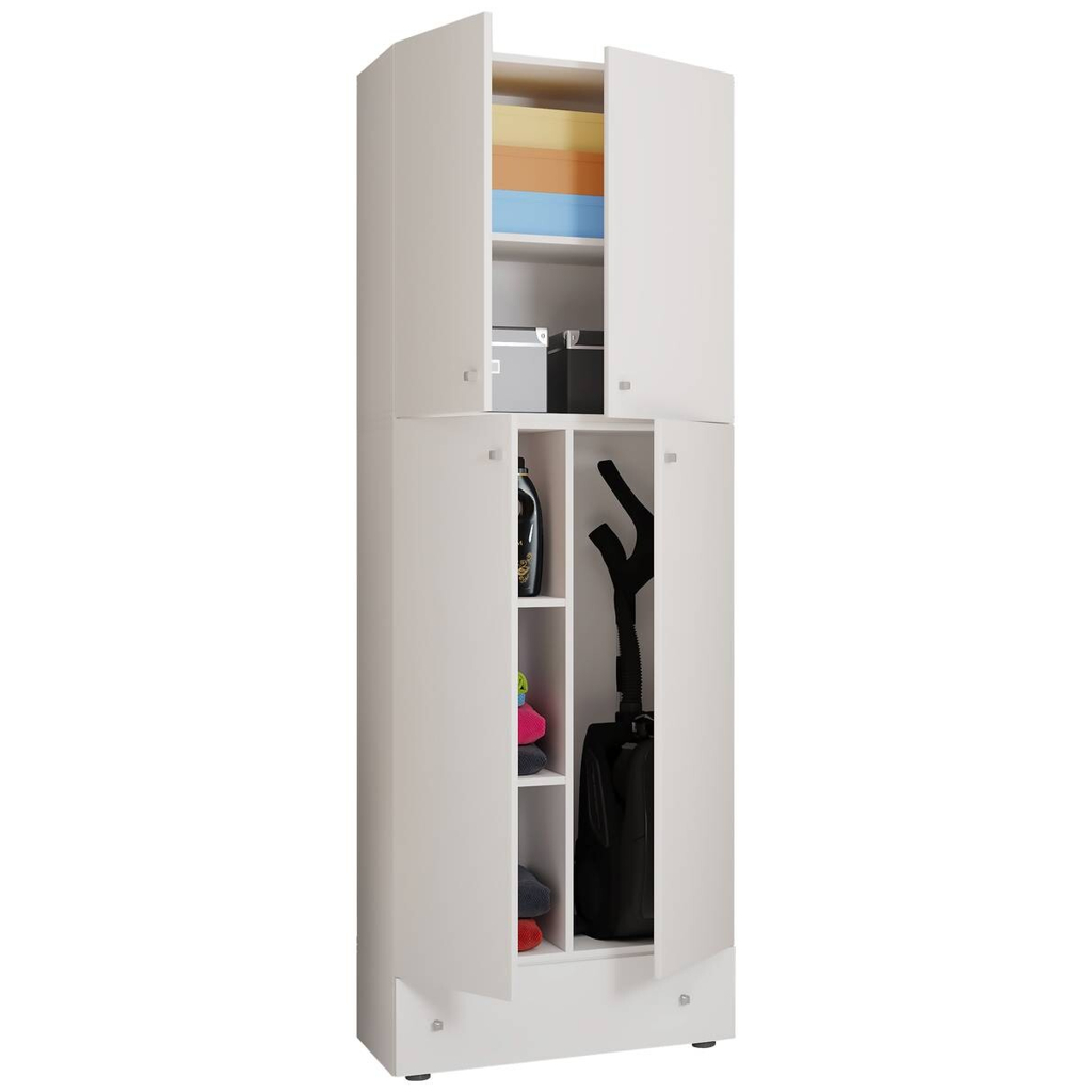 Putzschrank Lona weiß B/H/T: ca. 70x200x39 cm