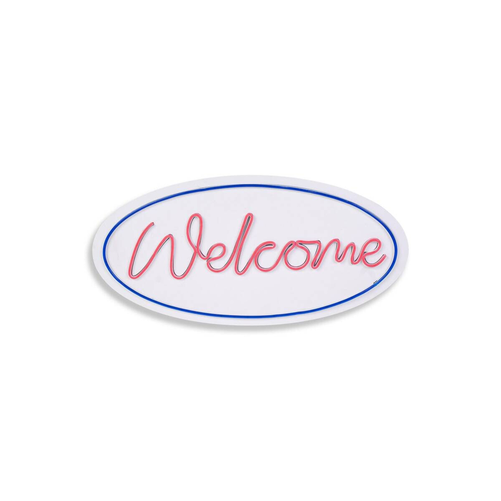 Opviq LED-Wandleuchte rosa blau PVC B/H/T/L: ca. 58x29x2x58 cm