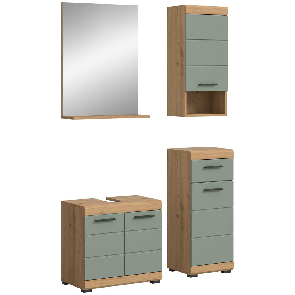 Badezimmer-Set Scout Eiche Artisan Nachbildung salbei Nachbildung B/H/T: ca. 112x191x34 cm