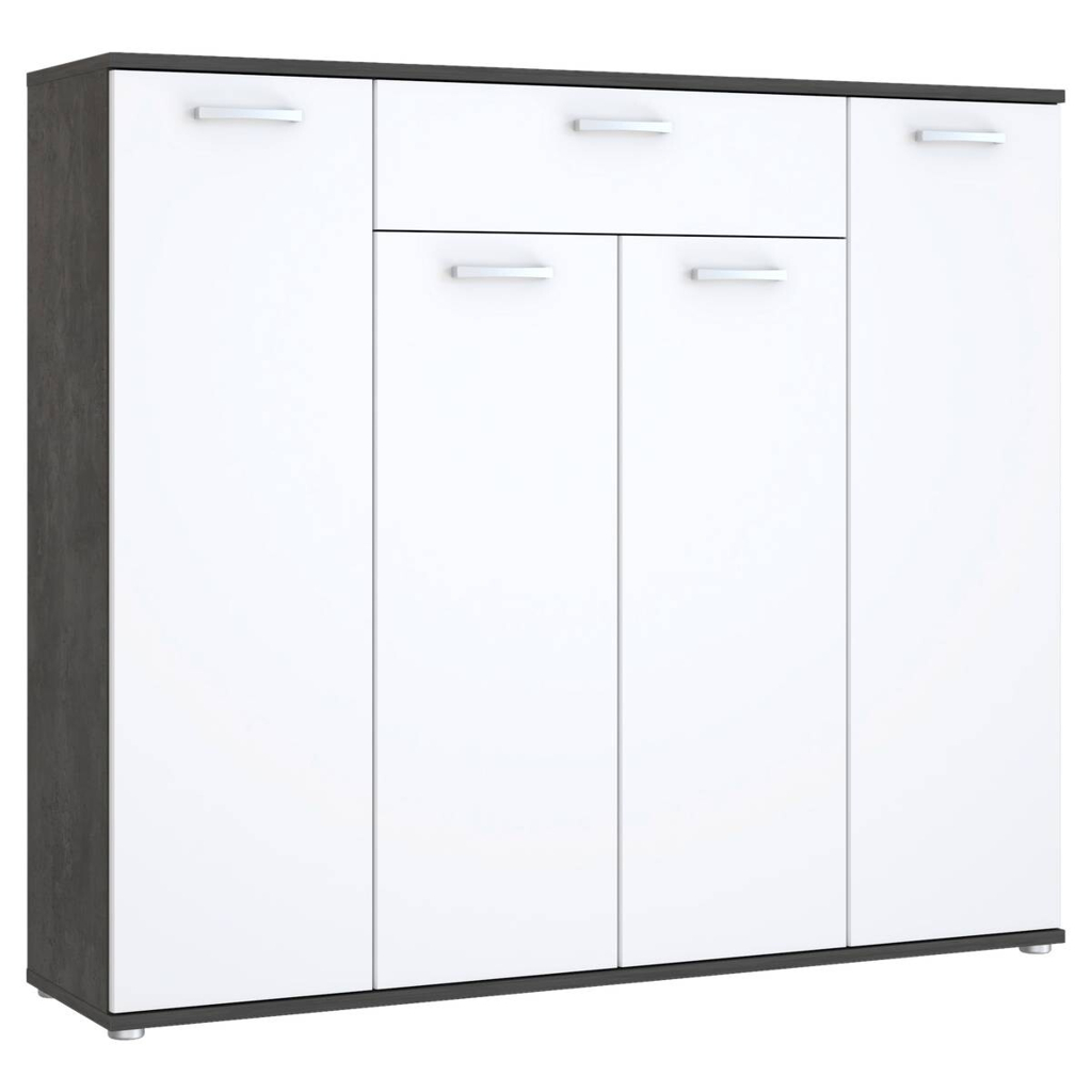 Kommode  Beton dunkel Optik weiß B/H/T: ca. 139x121x35 cm