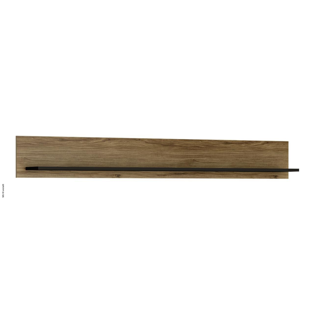 Wandboard Brolo Eiche Cleveland Nachbildung schwarz B/H/T: ca. 167x22x21 cm