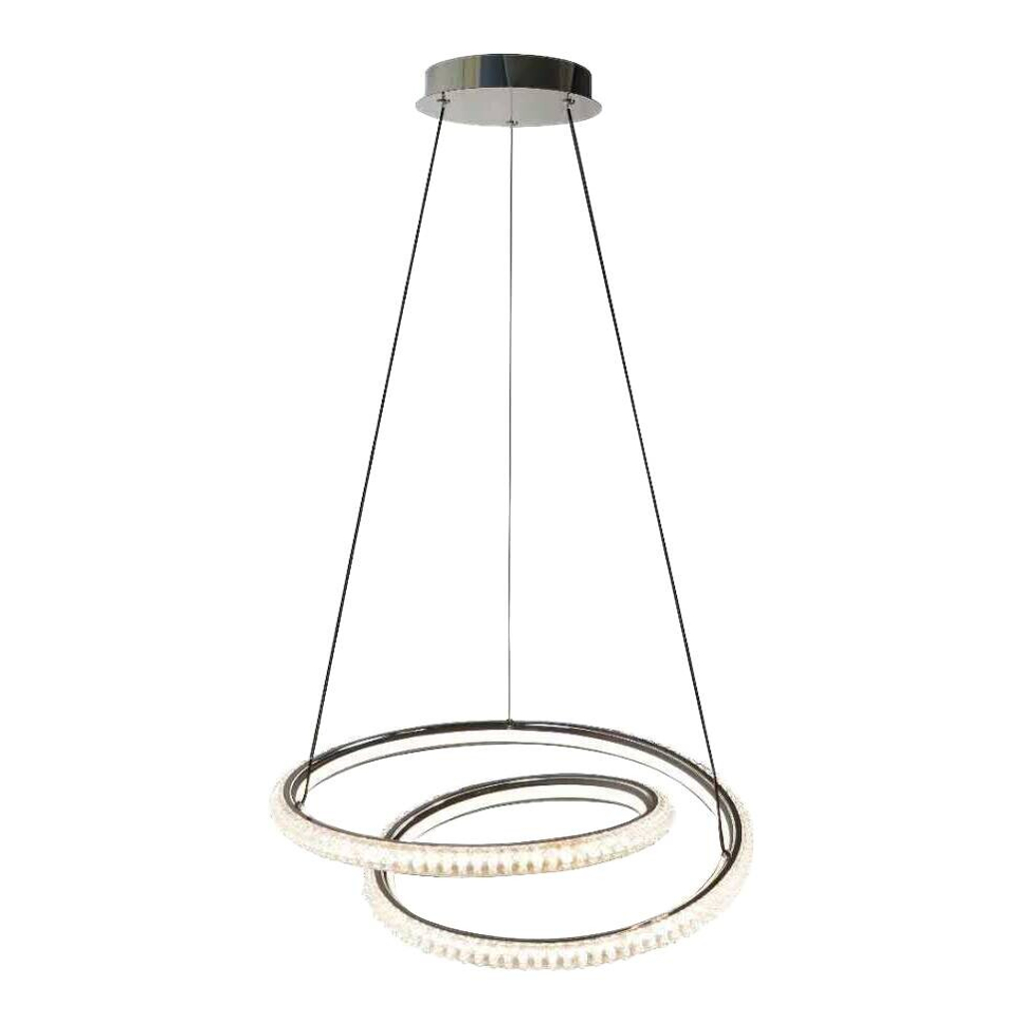 POCOline LED-Pendelleuchte Giorgia Chrom Acryl Metall H/D: ca. 120x45 cm