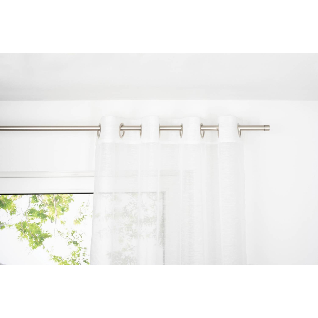 Ösenvorhang 2er Pack Soft weiß B/L: ca. 135x245 cm