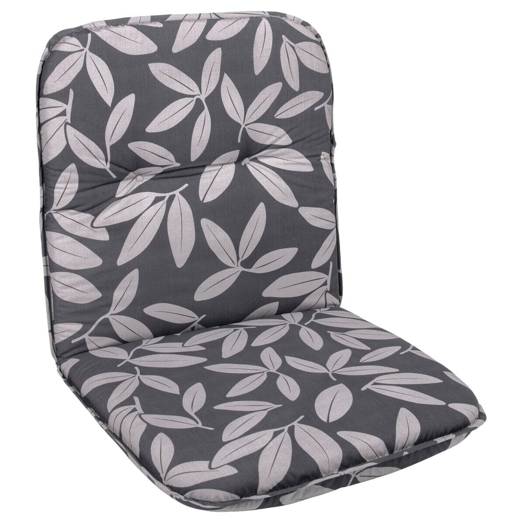 Neutral Auflage Floral grau Polyester B/H/L: ca. 50x5x98 cm