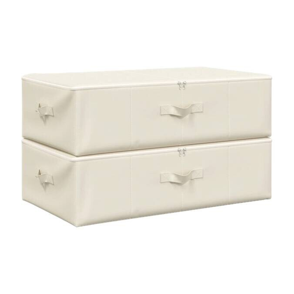 vidaXL Aufbewahrungsbox creme
