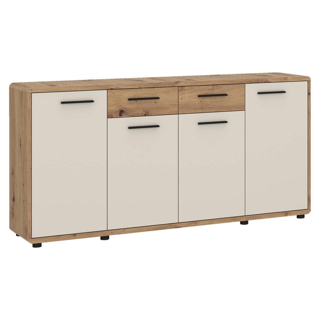 Kommode Fontana Plus Eiche Artisan Nachbildung Kaschmir B/H/T: ca. 174x87x40 cm
