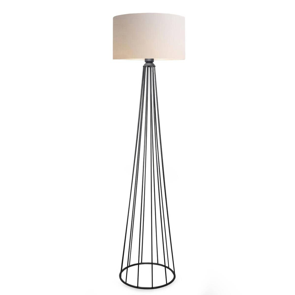 Opviq Stehlampe creme Metall B/H/T/L/D: ca. 38x155x38x38x38 cm E27 1 Brennstellen