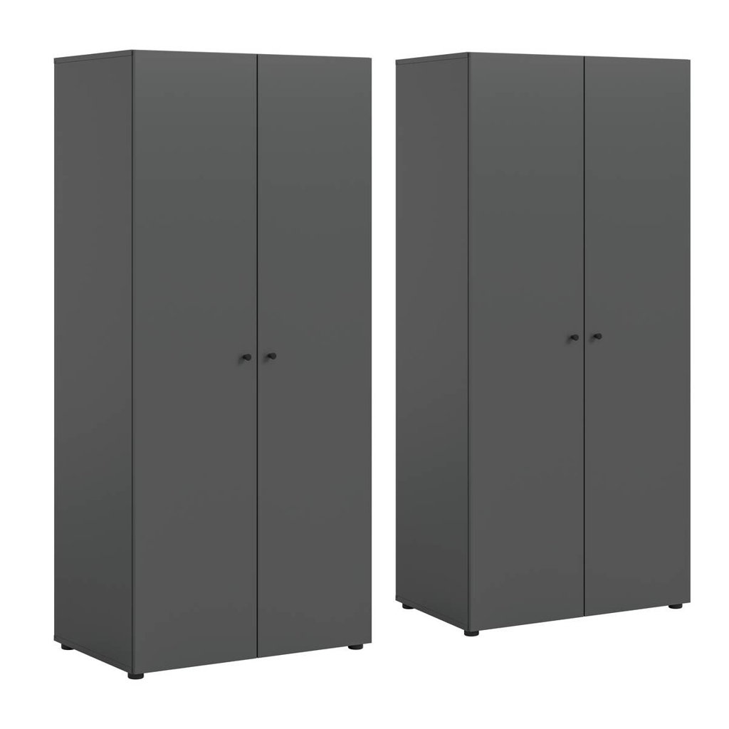 Kleiderschrank DARWIN anthrazit B/H/T: ca. 160x176x51 cm