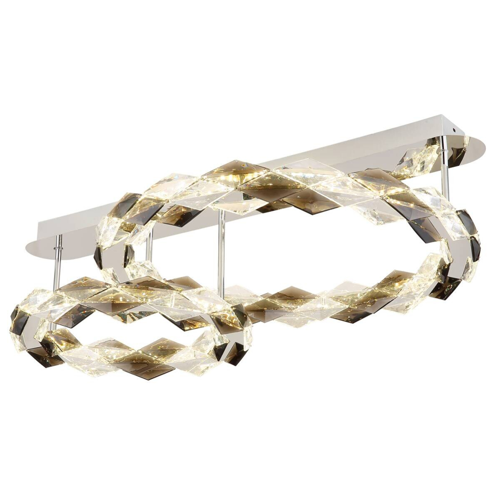 GLOBO LED-Deckenleuchte klar Chrom Metall B/H/T: ca. 55x24x80 cm